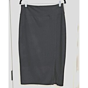 Secretary Women M Black Side Slit Pencil Skirt Business Below Knee Office Career